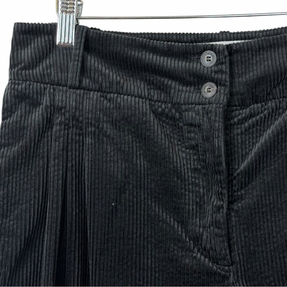 BRORA Black Corduroy Bombacho Pleated Slouchy Tapered Ankle Pants Women’s Size 4 - Picture 7 of 12